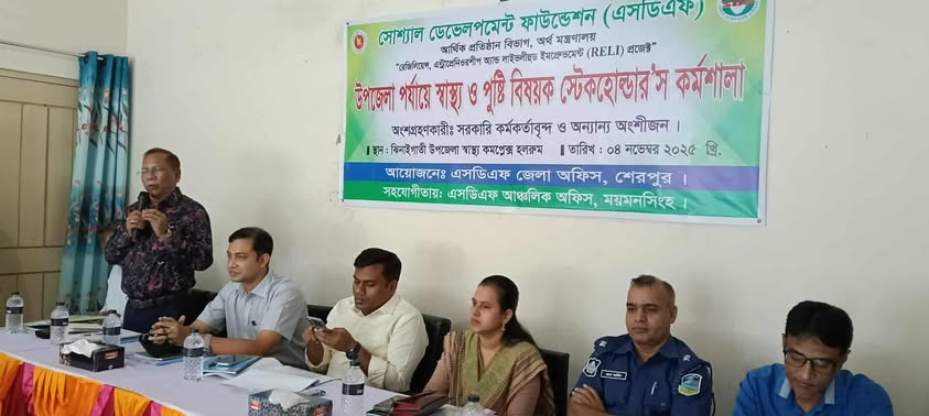 ঝিনাইগাতীতে স্বাস্থ্য ও পুষ্টি বিষয়ক স্টেকহোল্ডার’স কর্মশালা অনুষ্ঠিত