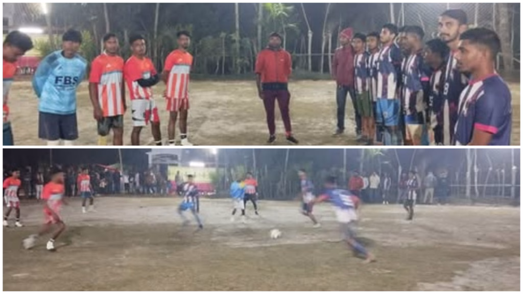 দাকোপের কৈলাশগজ্ঞের হরিনটানা কালীমাতা মাঠ প্রাঙ্গণে ১৬ দলীয় মিনি ফুটবল টুর্ণামেন্টের শুভ উদ্বোধন