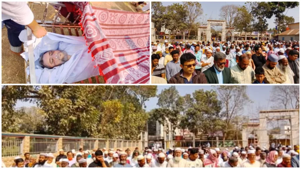 শান্তিপুর ঈদগাহ মাঠে লিটন মোল্লার জানাজায় জনসমাগম