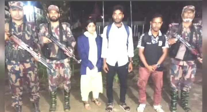 অবৈধভাবে অনুপ্রবেশের দায়ে তাহিরপুর সীমান্তে ৩ বাংলাদেশি বিজিবির হাতে আটক